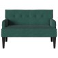 vidaXL Καναπές Chesterfield Σκούρο Πράσινο 112 x 65,5 x 75 εκ. Βελούδο