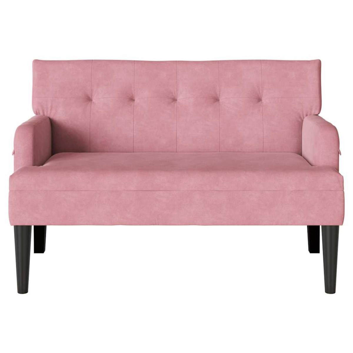 vidaXL Καναπές Chesterfield Ροζ 112 x 65,5 x 75 εκ. Βελούδο