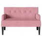 vidaXL Καναπές Chesterfield Ροζ 112 x 65,5 x 75 εκ. Βελούδο