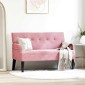 vidaXL Καναπές Chesterfield Ροζ 112 x 65,5 x 75 εκ. Βελούδο