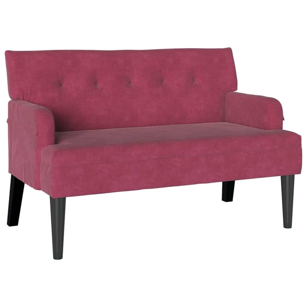 vidaXL Καναπές Chesterfield Κόκκινο 112 x 65,5 x 75 εκ. Βελούδο