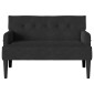 vidaXL Καναπές Chesterfield Μαύρο 112 x 65,5 x 75 εκ. Βελούδο
