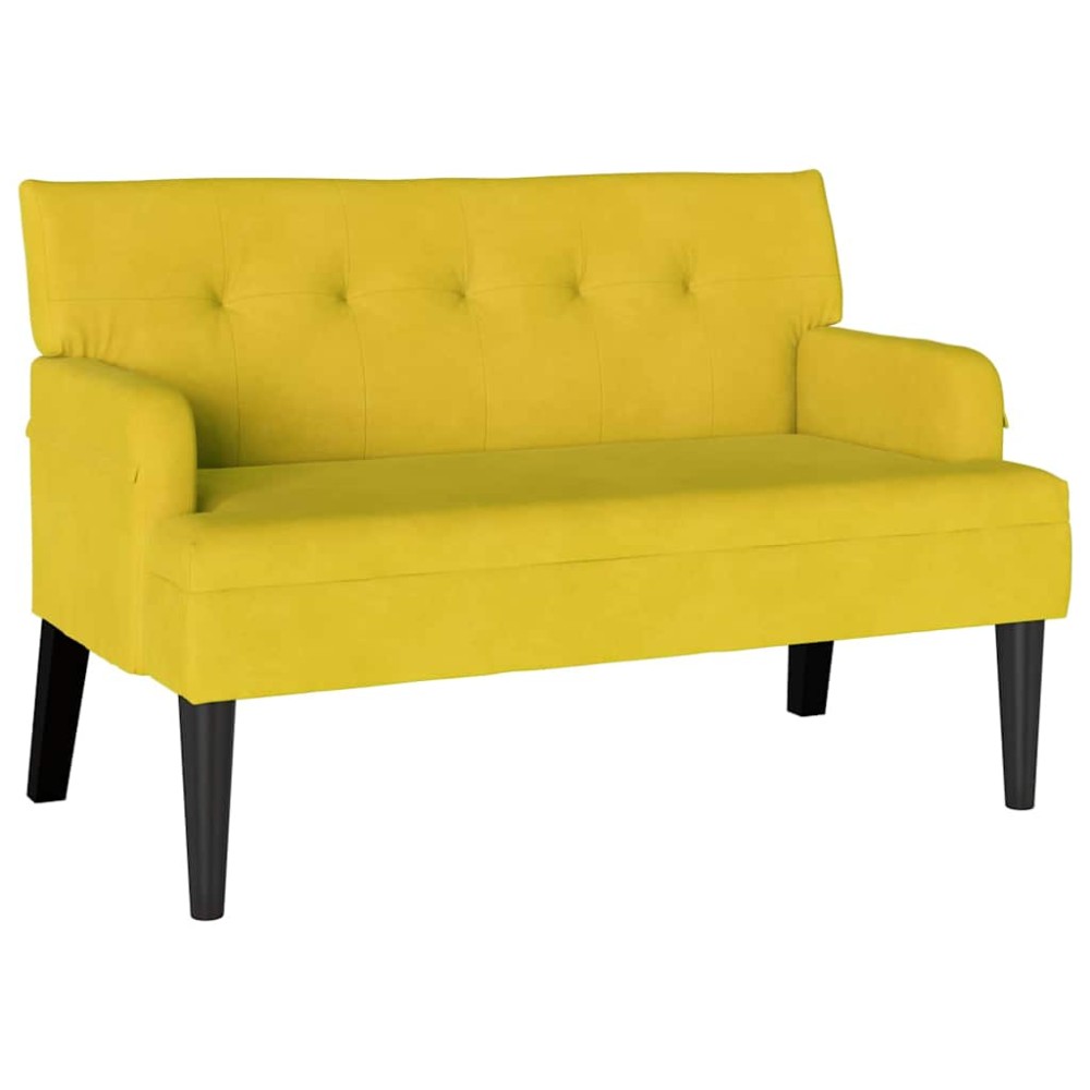vidaXL Καναπές Chesterfield Κίτρινο 112 x 65,5 x 75 εκ. Βελούδο