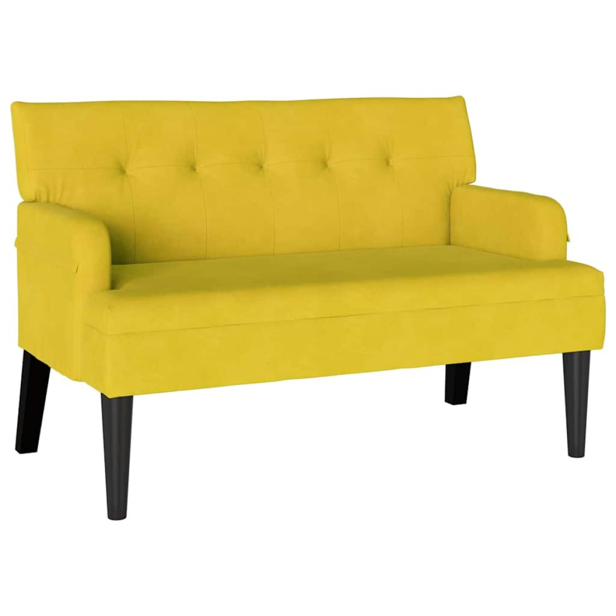 vidaXL Καναπές Chesterfield Κίτρινο 112 x 65,5 x 75 εκ. Βελούδο