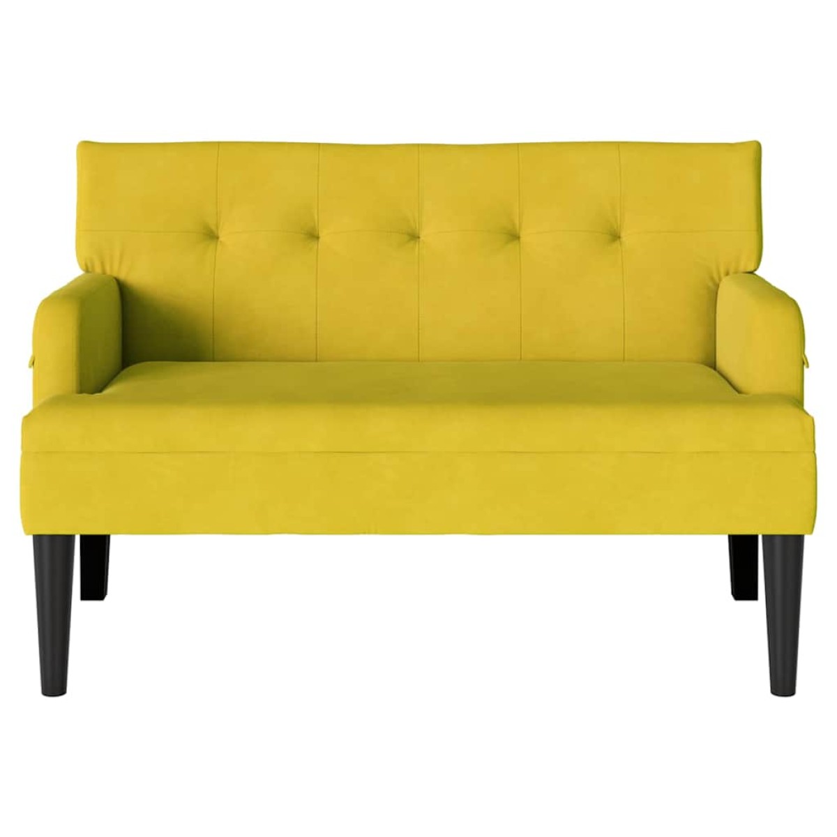 vidaXL Καναπές Chesterfield Κίτρινο 112 x 65,5 x 75 εκ. Βελούδο