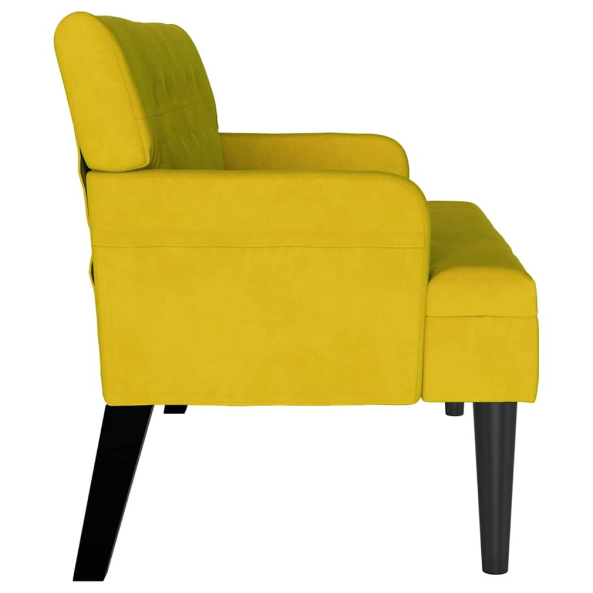 vidaXL Καναπές Chesterfield Κίτρινο 112 x 65,5 x 75 εκ. Βελούδο