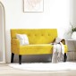 vidaXL Καναπές Chesterfield Κίτρινο 112 x 65,5 x 75 εκ. Βελούδο