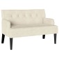 vidaXL Καναπές Chesterfield Κρεμ 112 x 65,5 x 75 εκ. Βελούδο