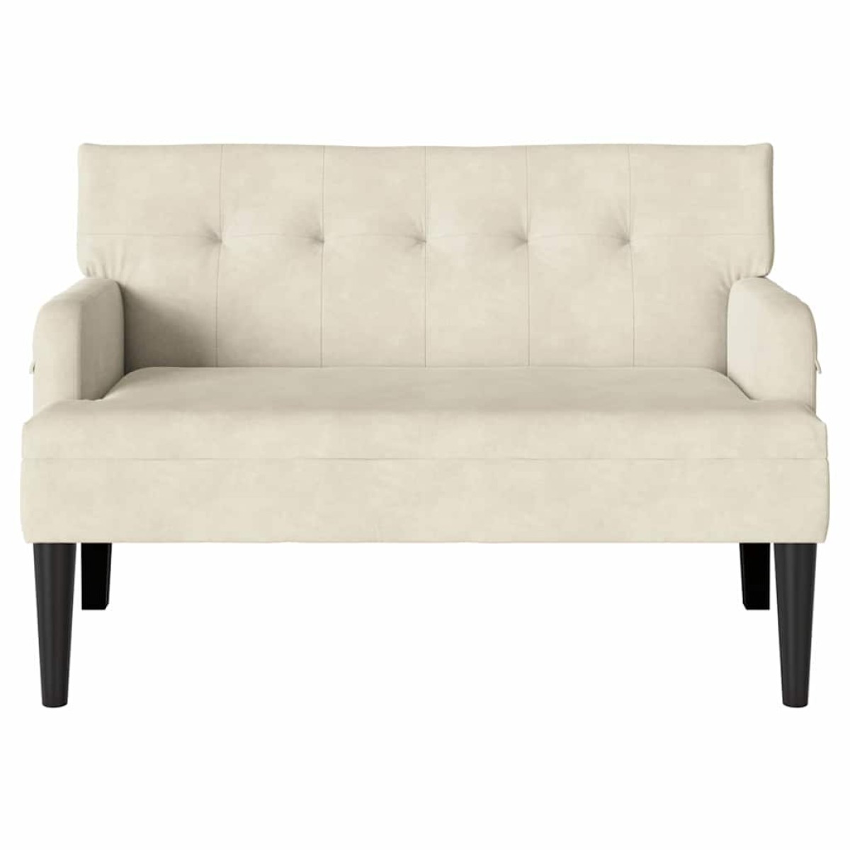 vidaXL Καναπές Chesterfield Κρεμ 112 x 65,5 x 75 εκ. Βελούδο