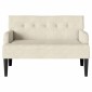 vidaXL Καναπές Chesterfield Κρεμ 112 x 65,5 x 75 εκ. Βελούδο