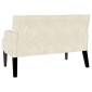 vidaXL Καναπές Chesterfield Κρεμ 112 x 65,5 x 75 εκ. Βελούδο