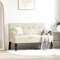 vidaXL Καναπές Chesterfield Κρεμ 112 x 65,5 x 75 εκ. Βελούδο