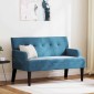 vidaXL Καναπές Chesterfield Μπλε 112 x 65,5 x 75 εκ. Βελούδο