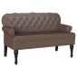 vidaXL Καναπές Chesterfield Καφέ 119,5 x 64,5 x 75 εκ. Τεχνητό Δέρμα