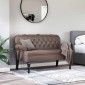 vidaXL Καναπές Chesterfield Καφέ 119,5 x 64,5 x 75 εκ. Τεχνητό Δέρμα