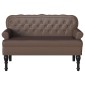 vidaXL Καναπές Chesterfield Καφέ 119,5 x 64,5 x 75 εκ. Τεχνητό Δέρμα