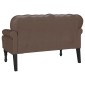 vidaXL Καναπές Chesterfield Καφέ 119,5 x 64,5 x 75 εκ. Τεχνητό Δέρμα