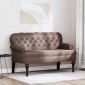 vidaXL Καναπές Chesterfield Καφέ 119,5 x 64,5 x 75 εκ. Τεχνητό Δέρμα