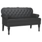vidaXL Καναπές Chesterfield Μαύρο 119,5 x 64,5 x 75 εκ. Τεχνητό Δέρμα