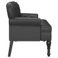 vidaXL Καναπές Chesterfield Μαύρο 119,5 x 64,5 x 75 εκ. Τεχνητό Δέρμα