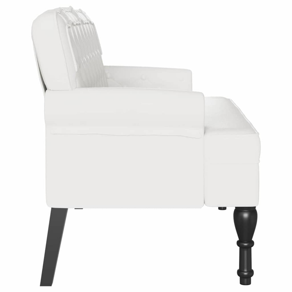 vidaXL Καναπές Chesterfield Λευκό 119,5 x 64,5 x 75 εκ. Τεχνητό Δέρμα