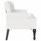 vidaXL Καναπές Chesterfield Λευκό 119,5 x 64,5 x 75 εκ. Τεχνητό Δέρμα