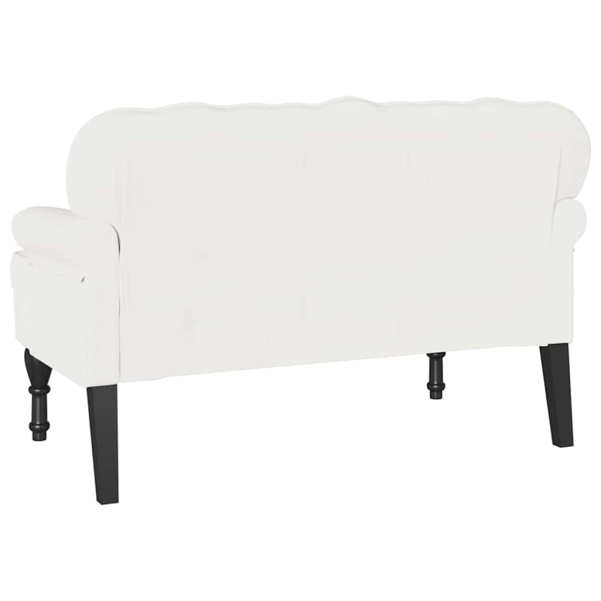 vidaXL Καναπές Chesterfield Λευκό 119,5 x 64,5 x 75 εκ. Τεχνητό Δέρμα