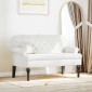 vidaXL Καναπές Chesterfield Λευκό 119,5 x 64,5 x 75 εκ. Τεχνητό Δέρμα