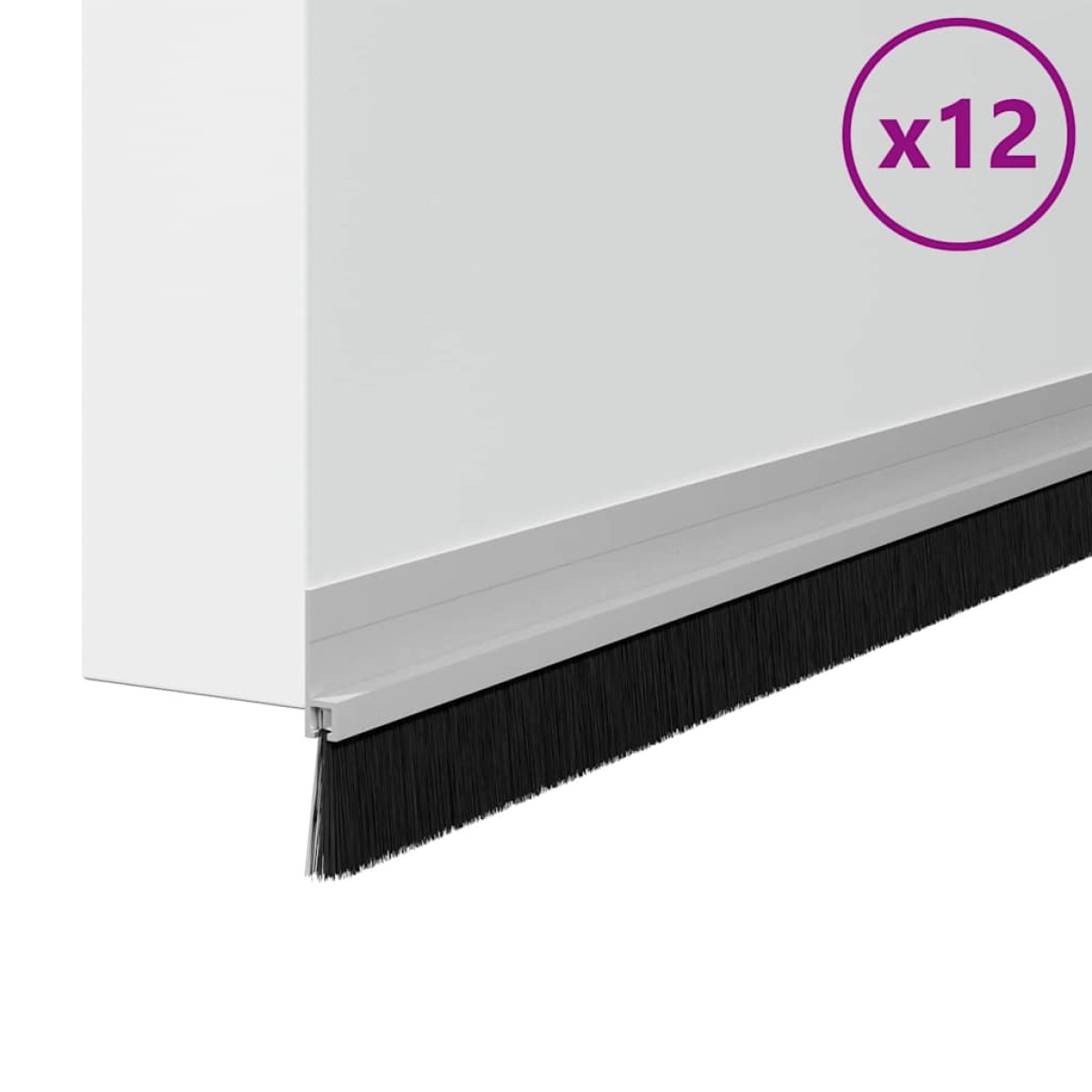 vidaXL Αυτοκόλλητες σφραγίδες πόρτας 12 τμχ. 100 cm Αλουμινένιο Κράμα