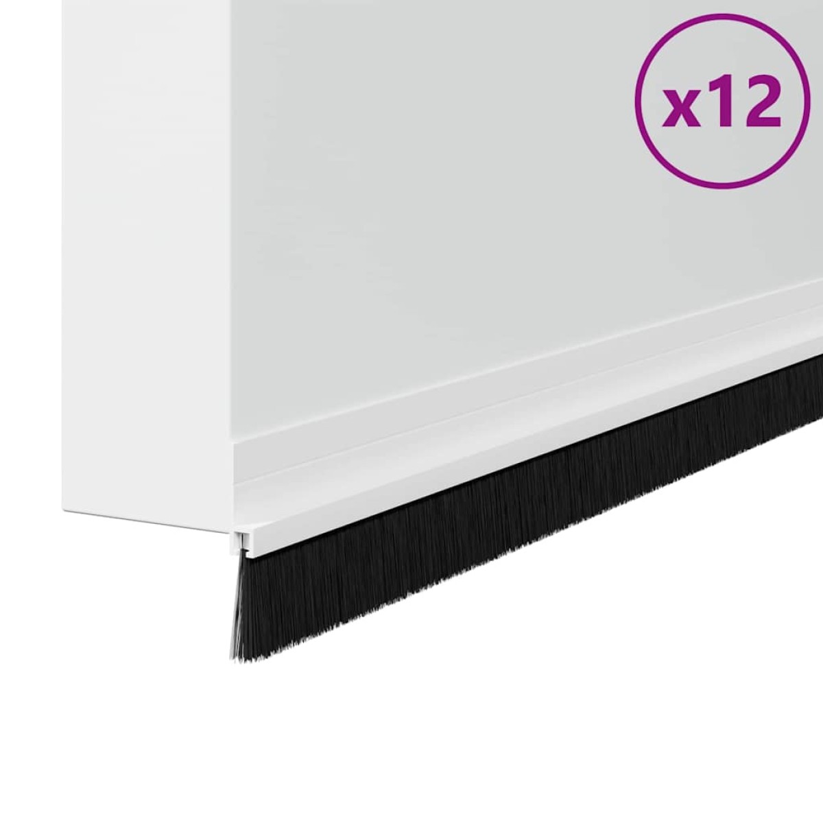 vidaXL Αυτοκόλλητες σφραγίδες πόρτας 12 τμχ. 100 cm Αλουμινένιο Κράμα
