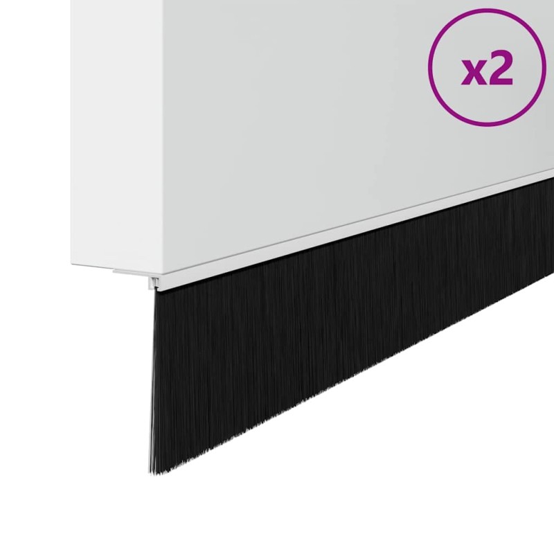 vidaXL Σφραγίδες πόρτας με βούρτσες που προσαρτώνται 2 τμχ. 100 cm