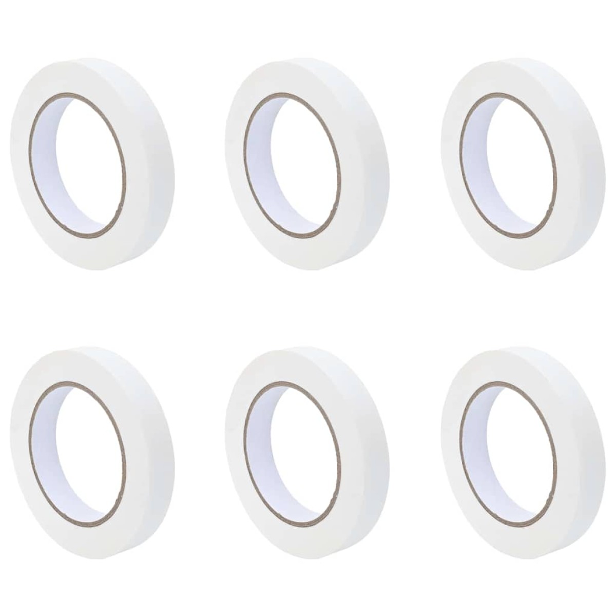 vidaXL Ταινίες Μάσκας για Ζωγράφους 6 τμχ. Λευκό 19mm x 50m Χαρτί