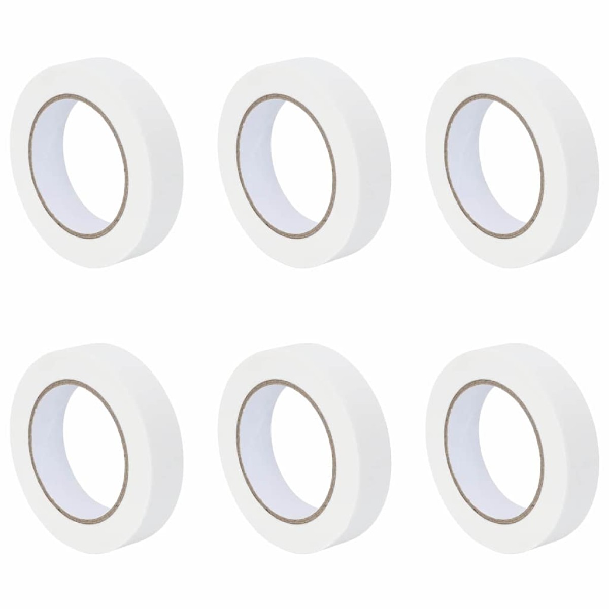vidaXL Ταινίες Μάσκας για Ζωγράφους 6 τμχ. Λευκό 25mm x 50m Χαρτί