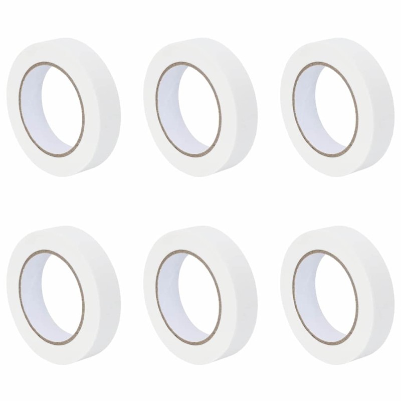 vidaXL Ταινίες Μάσκας για Ζωγράφους 6 τμχ. Λευκό 25mm x 50m Χαρτί