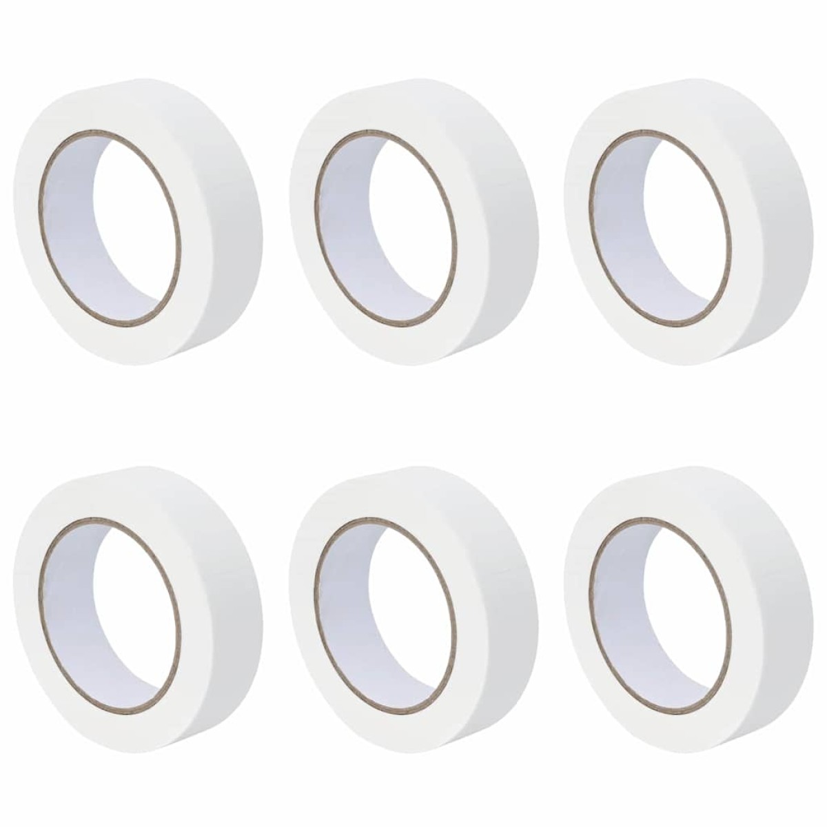 vidaXL Ταινίες Μάσκας για Ζωγράφους 6 τμχ. Λευκό 30mm x 50m Χαρτί
