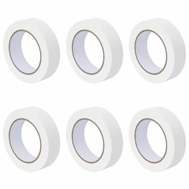 vidaXL Ταινίες Μάσκας για Ζωγράφους 6 τμχ. Λευκό 30mm x 50m Χαρτί