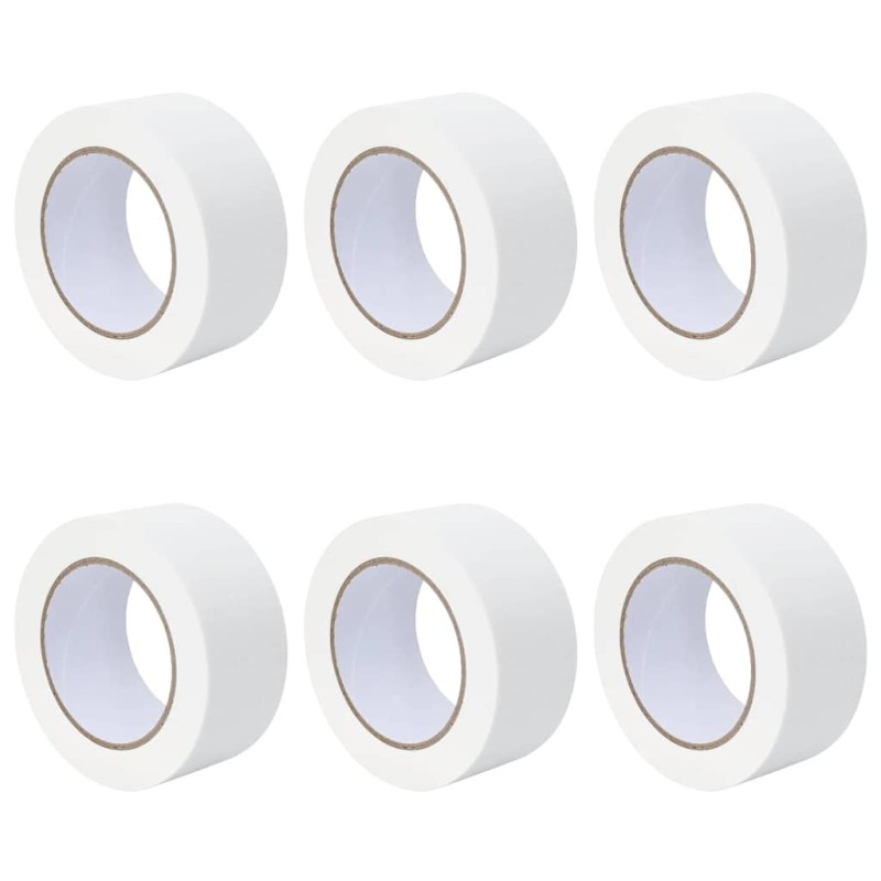 vidaXL Ταινίες Μάσκας για Ζωγράφους 6 τμχ. Λευκό 50mm x 50m Χαρτί