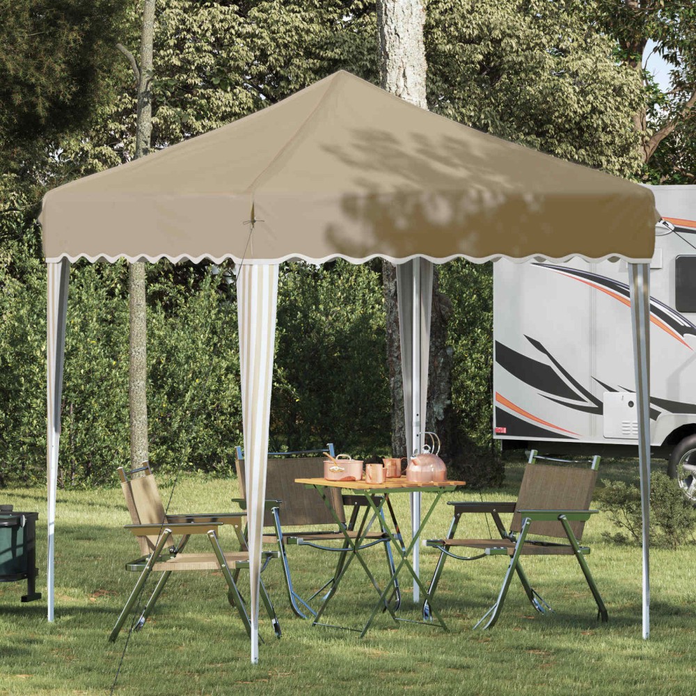 vidaXL Αυτοσχέδιο Μόρφωση 195 x 195 x 245 εκ. Κρεμ Ύφασμα Όξφορντ