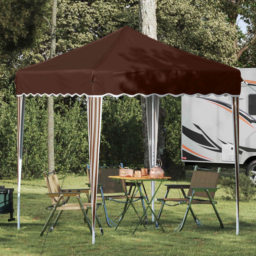 vidaXL Αυτοσχέδιο Μόρφωση 195 x 195 x 245 εκ. Καφέ Ύφασμα Όξφορντ