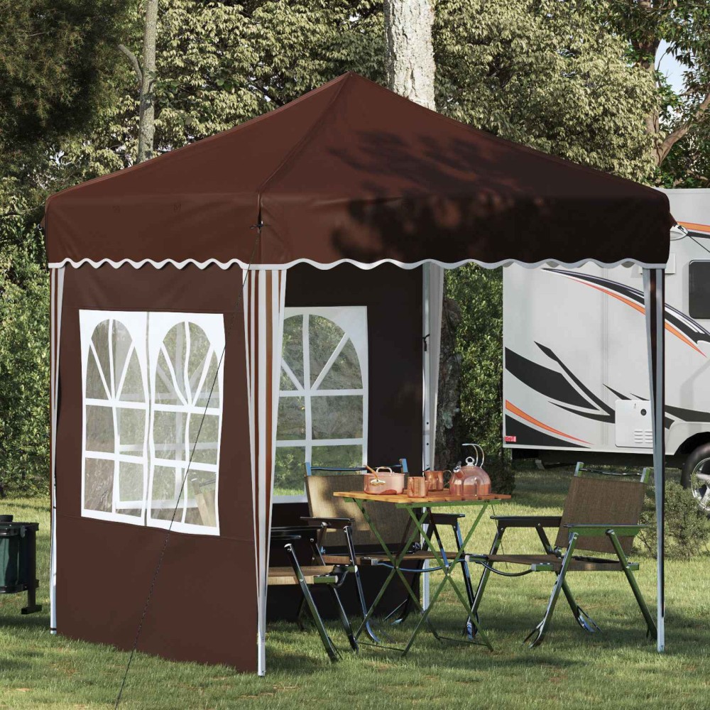vidaXL Αυτοσχέδιο Μόρφωση 195 x 195 x 245 εκ. Καφέ Ύφασμα Όξφορντ