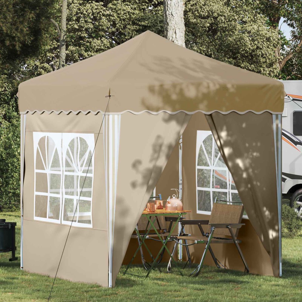 vidaXL Αυτοσχέδιο Μόρφωση 195 x 195 x 245 εκ. Κρεμ Ύφασμα Όξφορντ