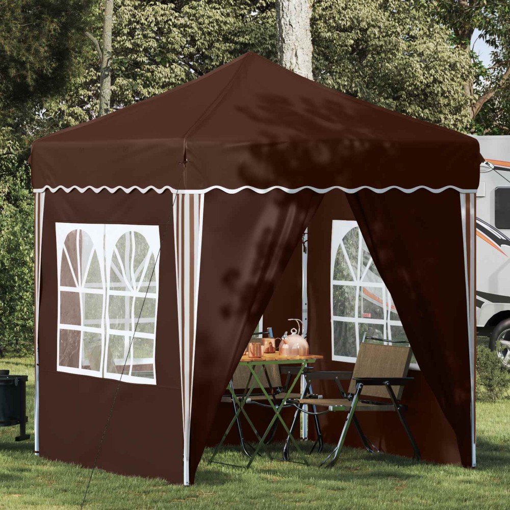 vidaXL Αυτοσχέδιο Μόρφωση 195 x 195 x 245 εκ. Καφέ Ύφασμα Όξφορντ