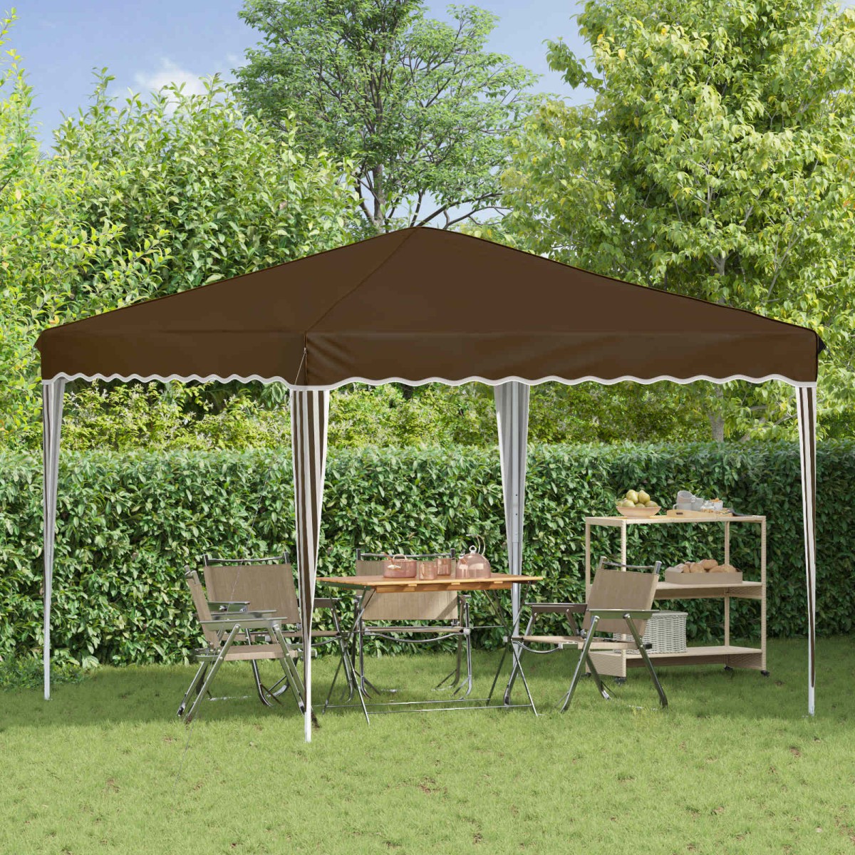 vidaXL Αυτοσχέδιο Μόρφωση 288 x 288 x 245 εκ Taupe Ύφασμα Όξφορντ