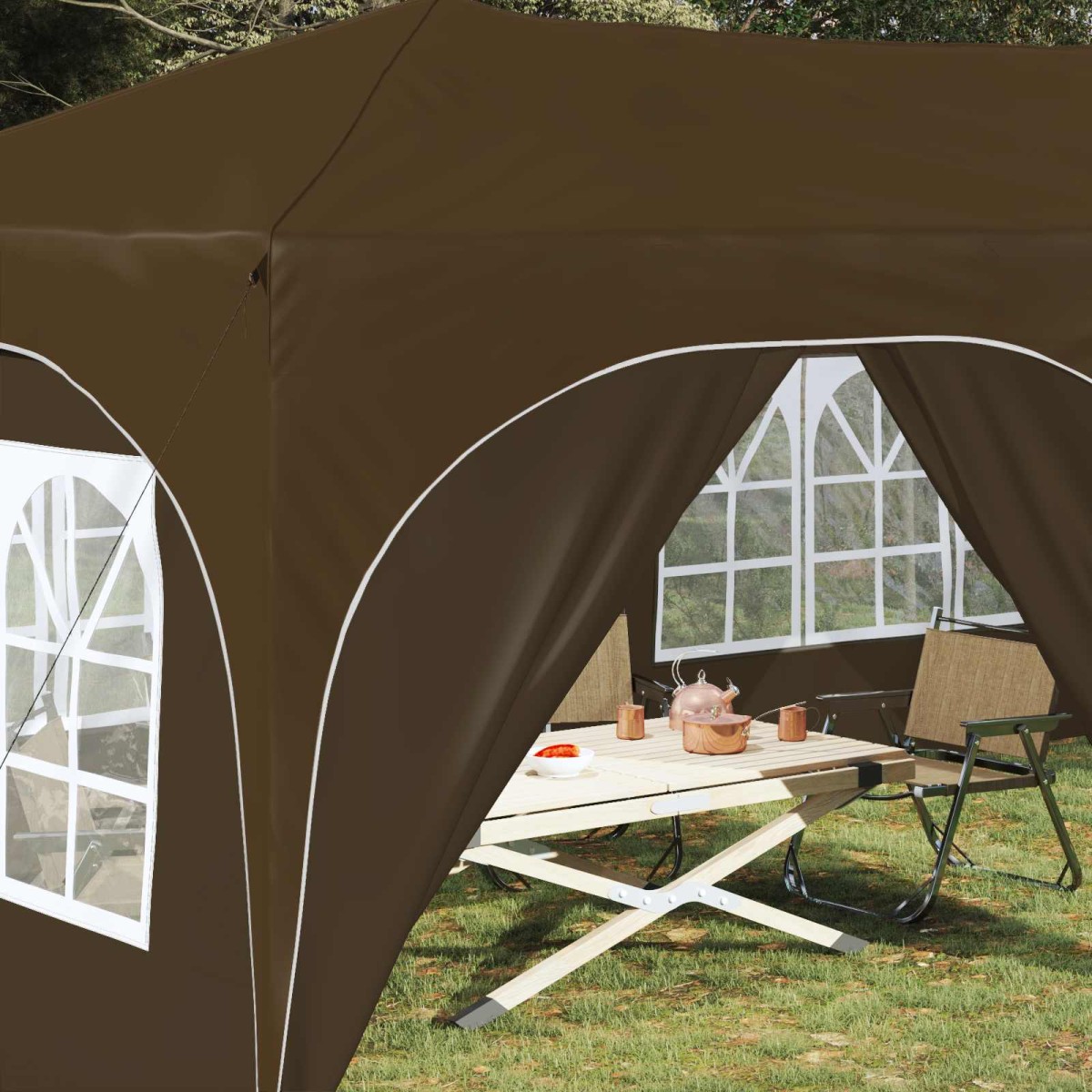 vidaXL Αυτοσχέδιο Μόρφωση 575 x 288 x 245 εκ Taupe Ύφασμα Όξφορντ