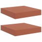 vidaXL Ράφι Τοίχου Επιτοίχιο 2 τμχ. Κόκκινο 23 x 23,5 x 3,8 cm