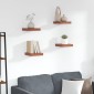 vidaXL Ράφι Τοίχου Επιτοίχιο 4 τμχ. Κόκκινο 23 x 23,5 x 3,8 cm