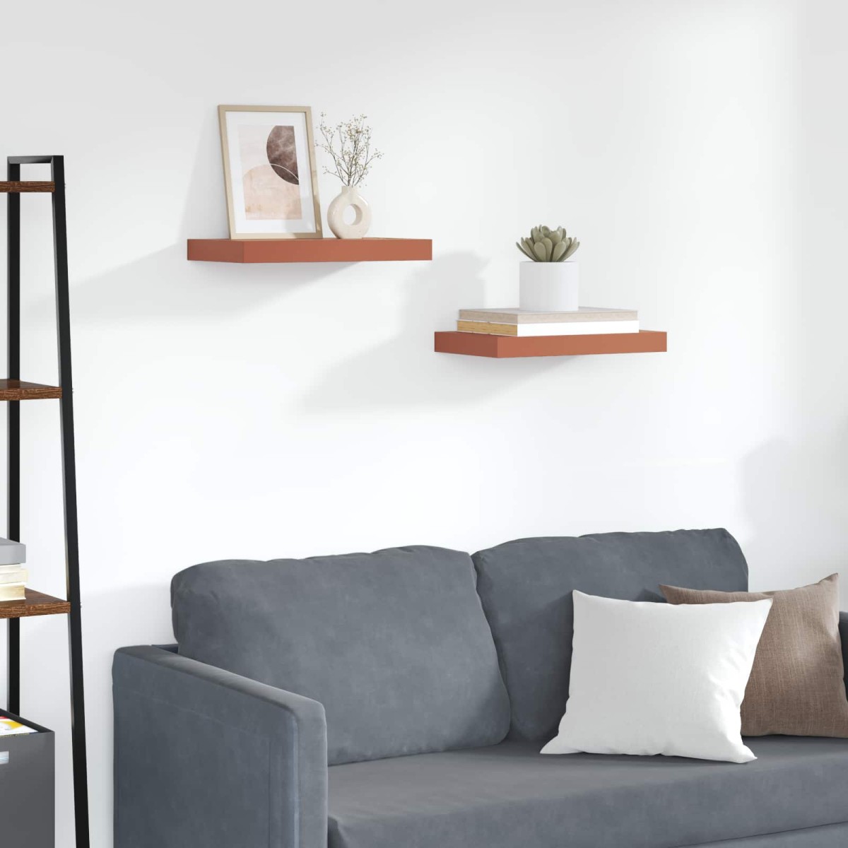 vidaXL Ράφι Τοίχου Επιτοίχιο 2 τμχ. Κόκκινο 40 x 23,5 x 3,8 εκ.