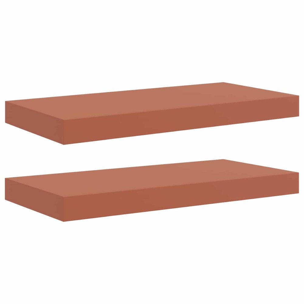 vidaXL Ράφι Τοίχου Επιτοίχιο 2 τμχ. Κόκκινο 50 x 23,5 x 3,8 εκ
