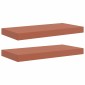 vidaXL Ράφι Τοίχου Επιτοίχιο 2 τμχ. Κόκκινο 50 x 23,5 x 3,8 εκ