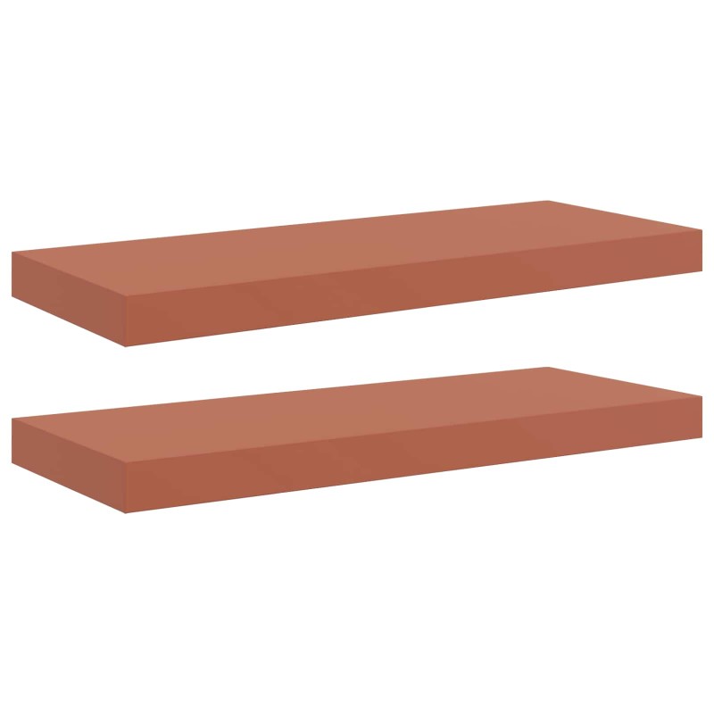 vidaXL Ράφι Τοίχου Επιτοίχιο 2 τμχ. Κόκκινο 60 x 23,5 x 3,8 cm